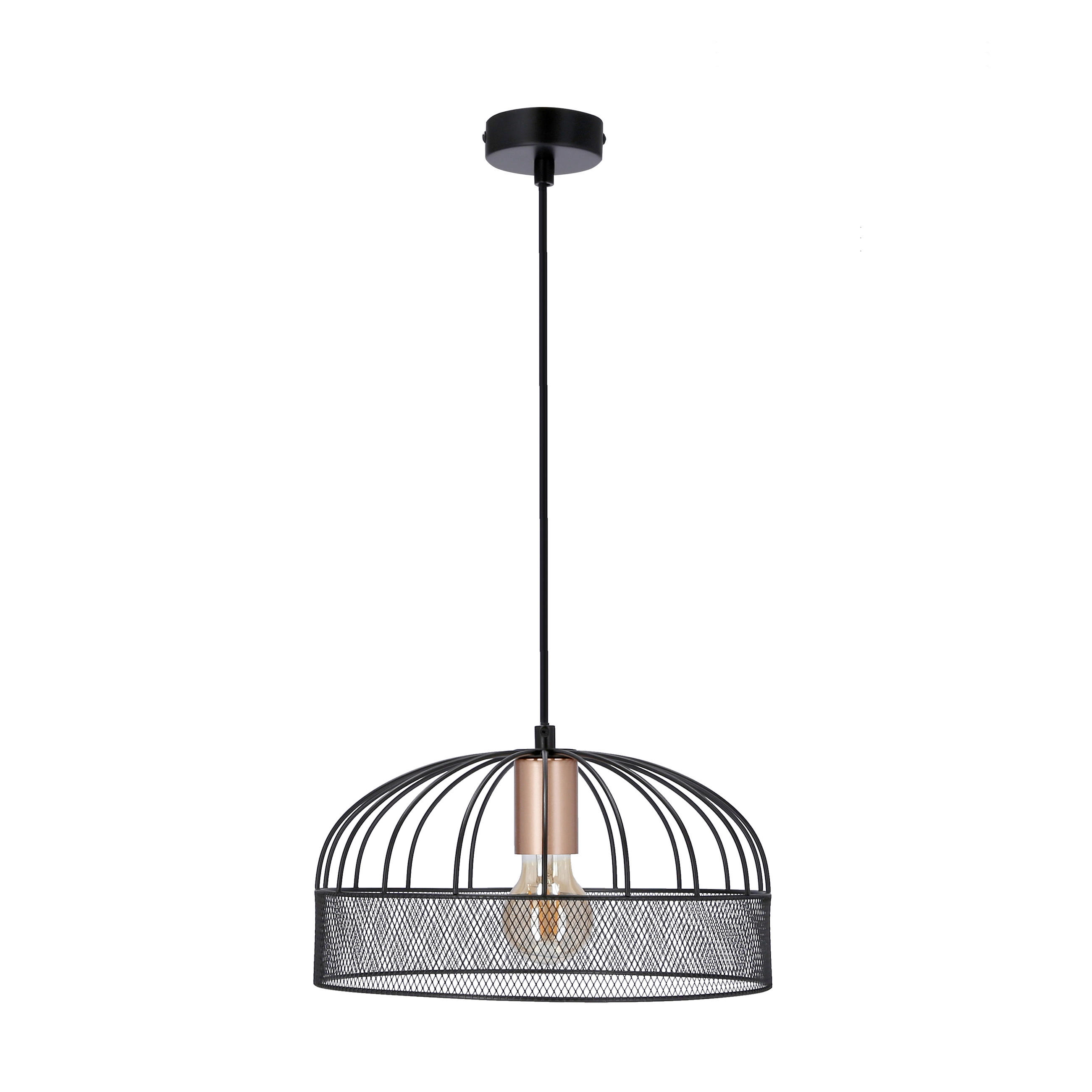 HÄNGELEUCHTE 30/30/100 cm  - Schwarz, Basics, Metall (30/30/100cm)