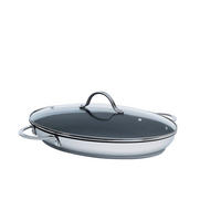 FISCHPFANNE PERFEKT  - Edelstahlfarben/Anthrazit, Basics, Glas/Metall (26/38cm) - Kelomat
