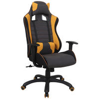 GAMING STOL umetna masa, tekstil antracit, oranžna  - črna/oranžna, Design, umetna masa/tekstil (64/120-130/65cm) - Novel