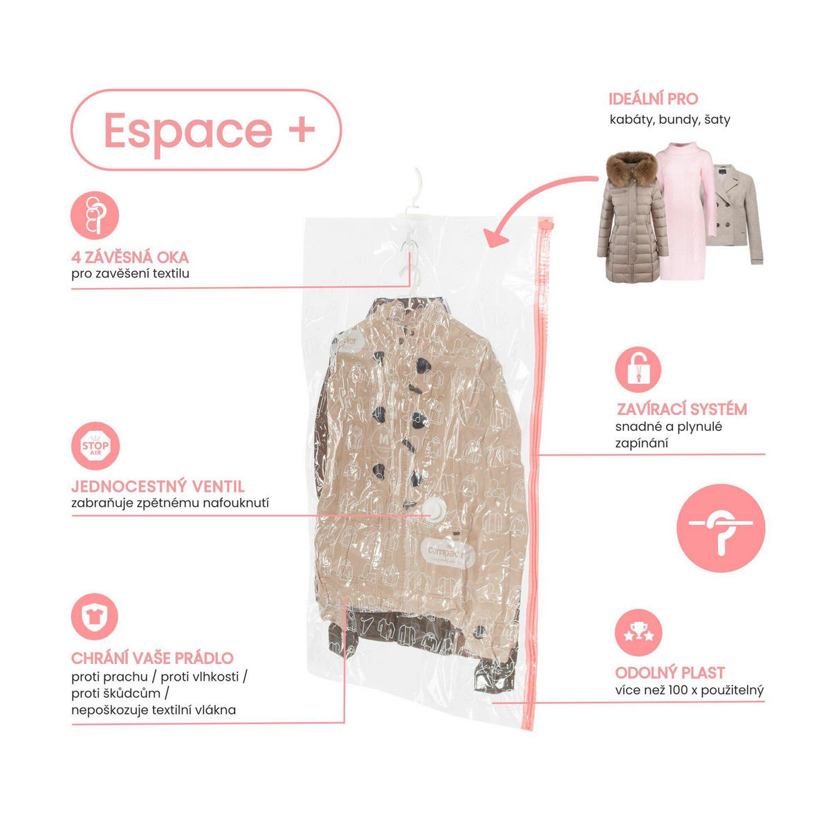 TAŠKA NA USCHOVÁNÍ - průhledné, Lifestyle, plast (70/145cm)