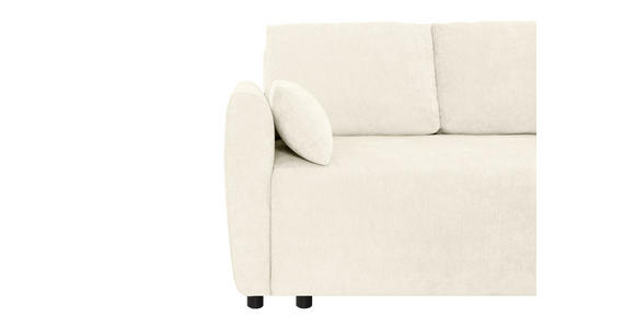SCHLAFSOFA  in Chenille Creme  - Creme/Schwarz, KONVENTIONELL, Kunststoff/Textil (161/90/108cm) - Carryhome