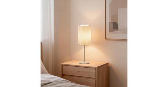 TISCHLEUCHTE - Beige, Trend, Kunststoff/Textil (15/50cm) - Novel