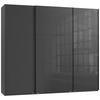 SCHWEBETÜRENSCHRANK in Graphitfarben, Grau  - Schwarz/Graphitfarben, Konventionell, Glas/Holzwerkstoff (250/216/65cm) - Stylife