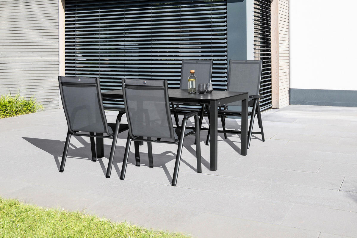 GARTENKLAPPSTUHL Aluminium Anthrazit  - Anthrazit, Basics, Textil/Metall (62/109/70cm) - Kettler