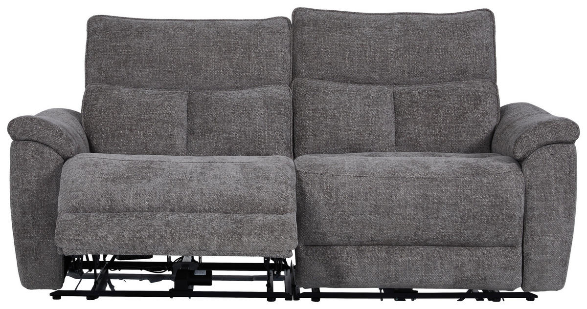 3-SITS SOFFA i vävt tyg grå  - grå, Modern, metall/trä (200/96,5/102cm)