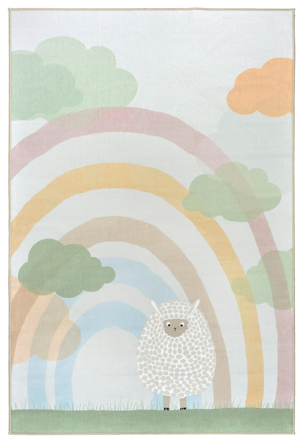 KINDERTEPPICH 120/180 cm LIVING-KIDS  - Multicolor/Hellgrün, Design, Kunststoff/Textil (120/180cm) - Lindorug