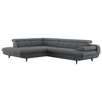 ROHOVÁ SEDAČKA, textil, antracitová - čierna/antracitová, Design, kov/textil (231/79/317cm) - Welnova