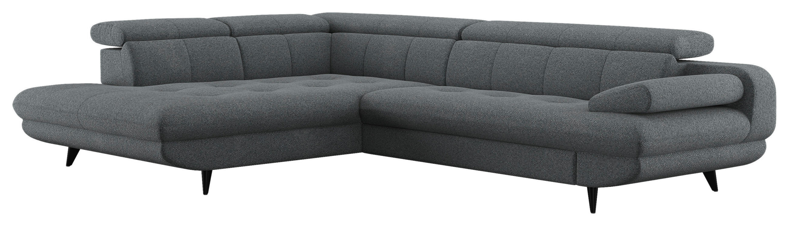 Welnova ROHOVÁ SEDAČKA, textil, antracitová