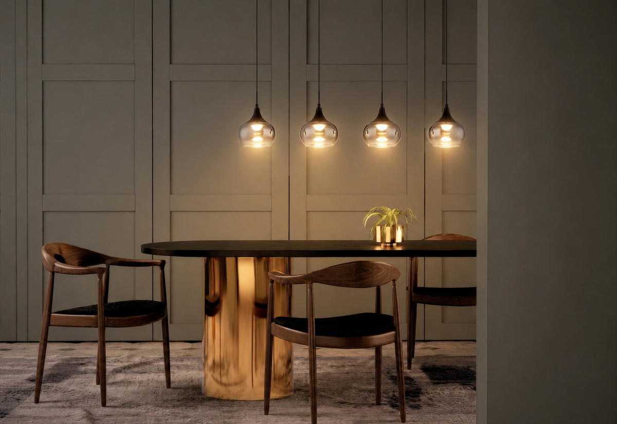 HÄNGELEUCHTE Lui 90/15/150 cm   - Klar/Schwarz, Design, Glas/Kunststoff (90/15/150cm) - Globo