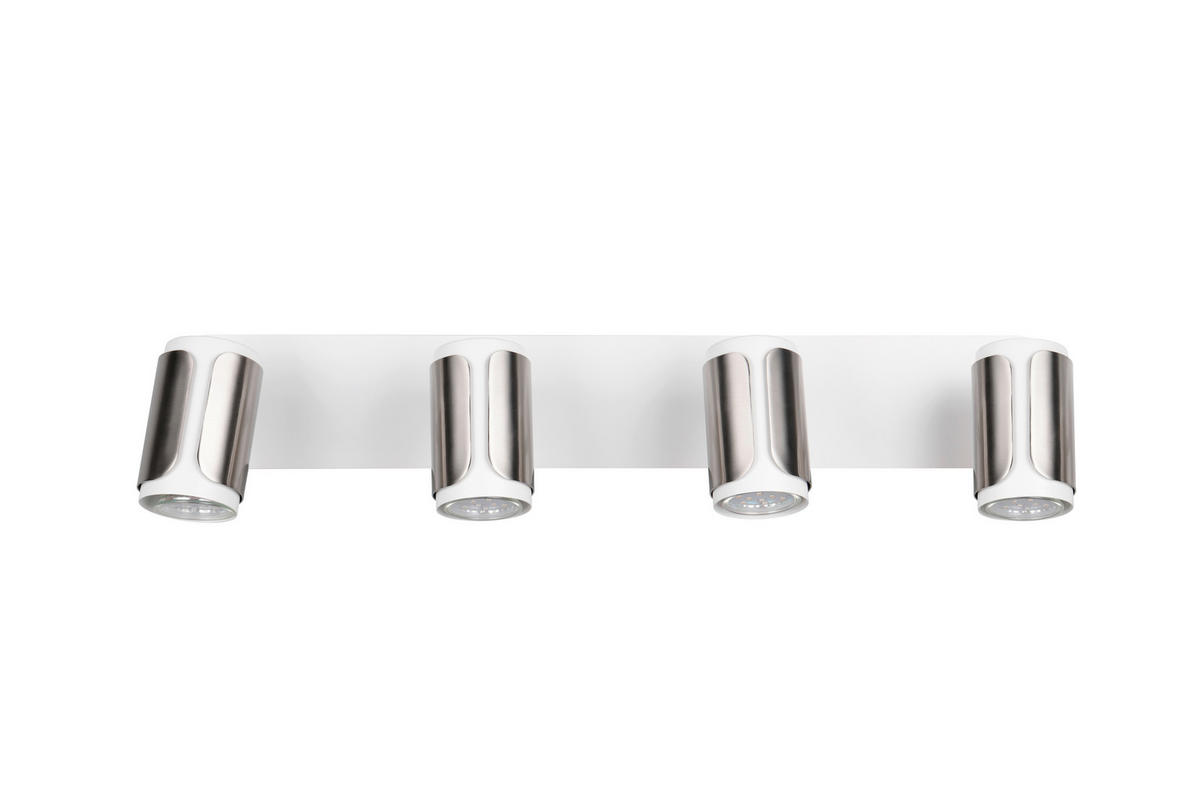 STRAHLER 60/16/12 cm   - Weiß/Nickelfarben, KONVENTIONELL, Metall (60/16/12cm) - Trio Leuchten