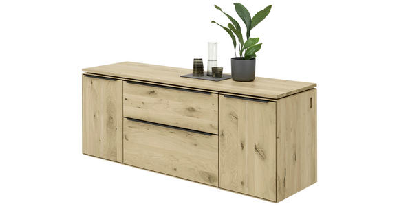 SIDEBOARD 182/76/60/228 cm  - Eichefarben/Anthrazit, Natur, Holz/Metall (182/76/60/228cm) - Valnatura