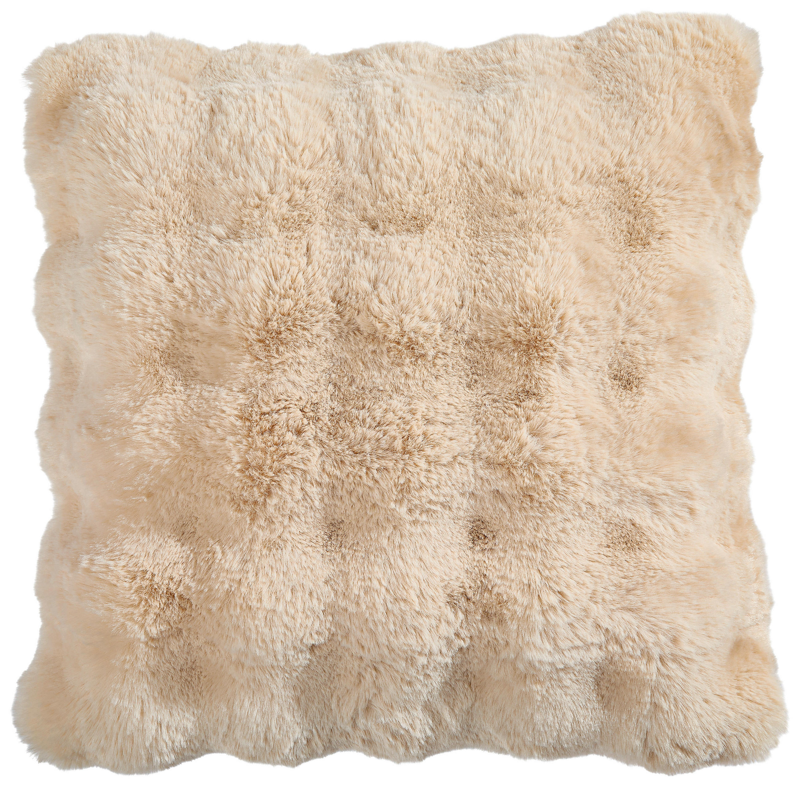 FELLKISSENBEZUG PONPON 48/48 cm  - Beige, KONVENTIONELL, Textil (48/48cm) - Dieter Knoll