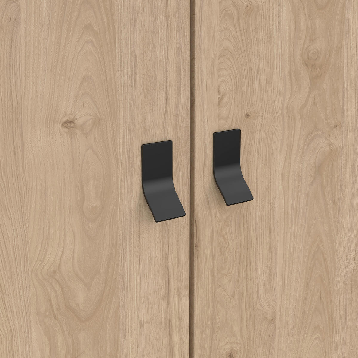 KLEIDERSCHRANK in Eichefarben  - Eichefarben/Schwarz, Modern, Holzwerkstoff/Metall (150,2/200,4/60,1cm) - MID.YOU