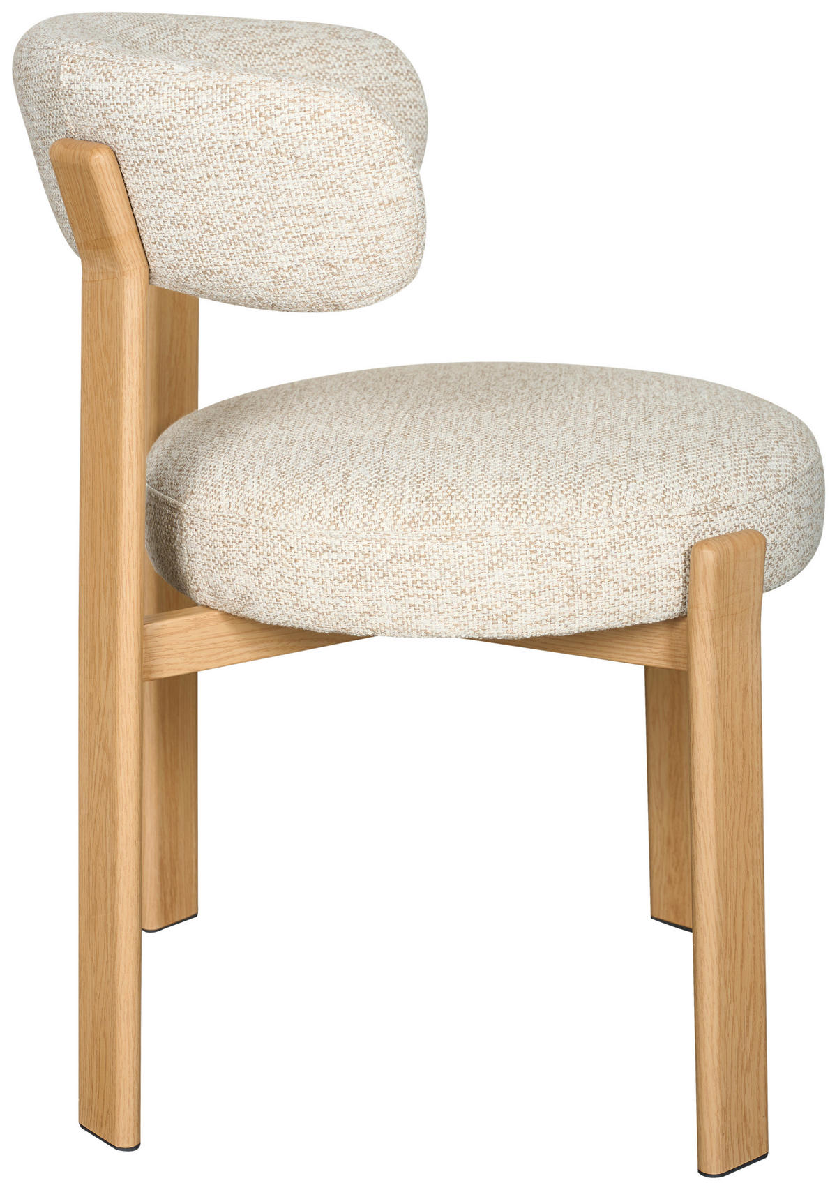 STUHL   Webstoff  Eichefarben, Beige  - Eichefarben/Beige, MODERN, Textil/Metall (55/75/56,5cm) - Livetastic
