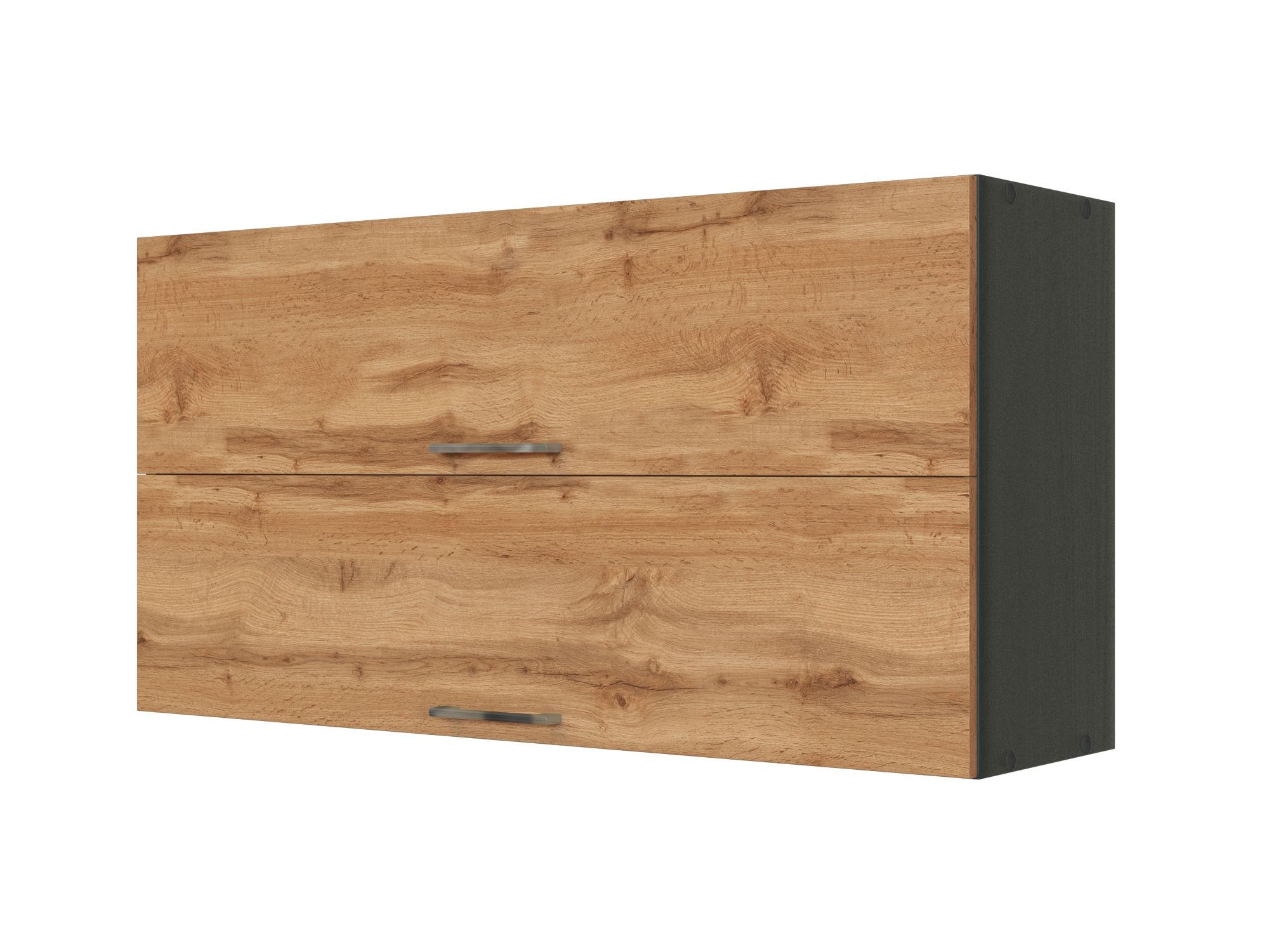 KÜCHENOBERSCHRANK 110/57/34 cm  in Anthrazit, Eiche Wotan  - Chromfarben/Anthrazit, MODERN, Holzwerkstoff/Metall (110/57/34cm) - Held