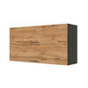 KÜCHENOBERSCHRANK 110/57/34 cm  in Anthrazit, Eiche Wotan  - Chromfarben/Eichefarben, MODERN, Holzwerkstoff/Metall (110/57/34cm) - Held