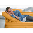 ECKSOFA in Echtleder Gelb  - Gelb/Alufarben, Design, Leder/Metall (239/271cm) - Cantus