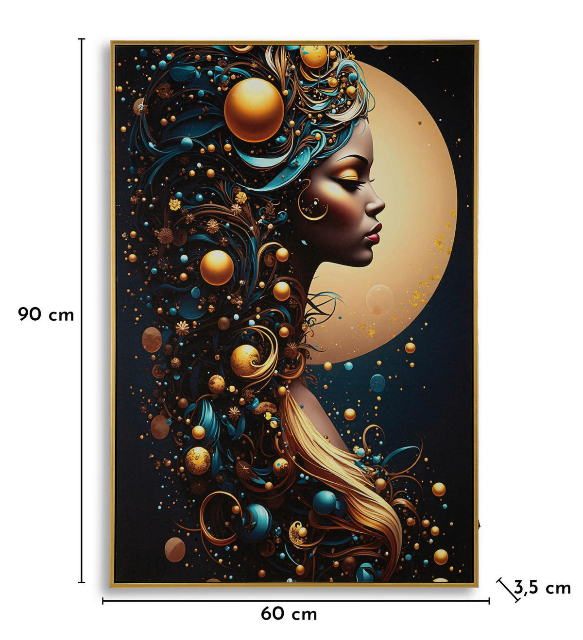 LEINWANDBILD  - Goldfarben, Basics, Holz/Kunststoff (60/90/3.5cm)