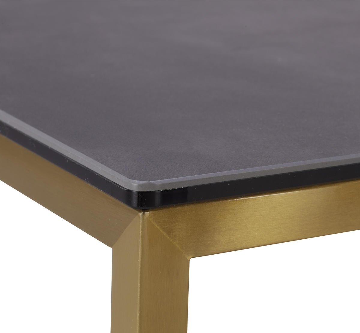 Măsuță De Cafea din metal, sticlă, ceramică, 120/70/42 cm   - auriu/negru, Trend, ceramică/sticlă (120/70/42cm) - Novel