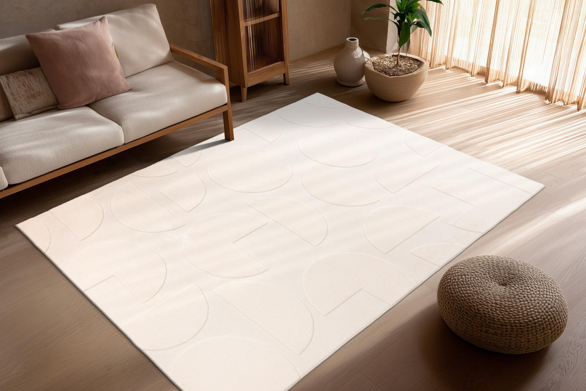 WEBTEPPICH 160/230 cm  - Elfenbein, Basics, Textil (160/230cm)