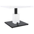 COUCHTISCH 70/70/46,5-66 cm quadratisch Schwarz, Weiß  - Schwarz/Weiß, Design, Holzwerkstoff/Metall (70/70/46,5-66cm) - Carryhome