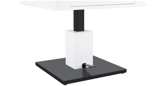 COUCHTISCH 70/70/46,5-66 cm quadratisch Schwarz, Weiß  - Schwarz/Weiß, Design, Holzwerkstoff/Metall (70/70/46,5-66cm) - Carryhome