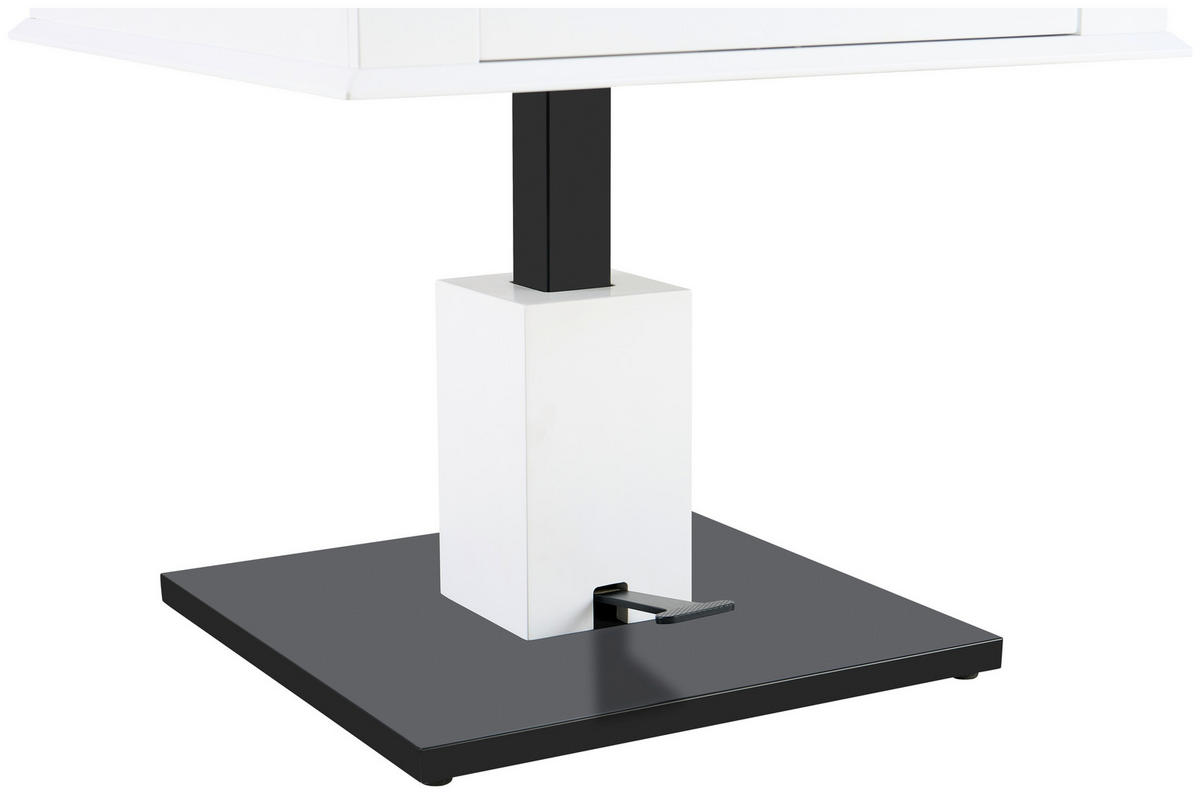 COUCHTISCH 70/70/46,5-66 cm quadratisch Schwarz, Weiß  - Schwarz/Weiß, Design, Holzwerkstoff/Metall (70/70/46,5-66cm) - Carryhome