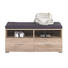 GARDEROBENBANK 100/43/40 cm - Chromfarben/Eichefarben, Design, Holzwerkstoff/Kunststoff (100/43/40cm) - Xora GARDEROBENBANK 100/43/40 cm - Chromfarben/Eichefarben, Design, Holzwerkstoff/Kunststoff (100/43/40cm) - Xora