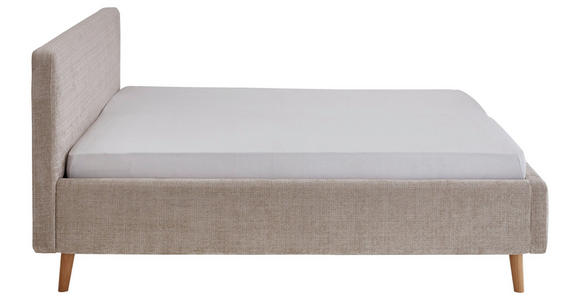 POLSTERBETT inkl. Bettkasten 160/200 cm  in Beige  - Eichefarben/Beige, Design, Holz/Textil (160/200cm) - Xora