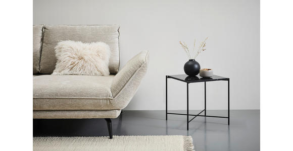 BEISTELLTISCH 40/40/40 cm Schwarz quadratisch  - Schwarz, Trend, Stein/Metall (40/40/40cm) - Landscape