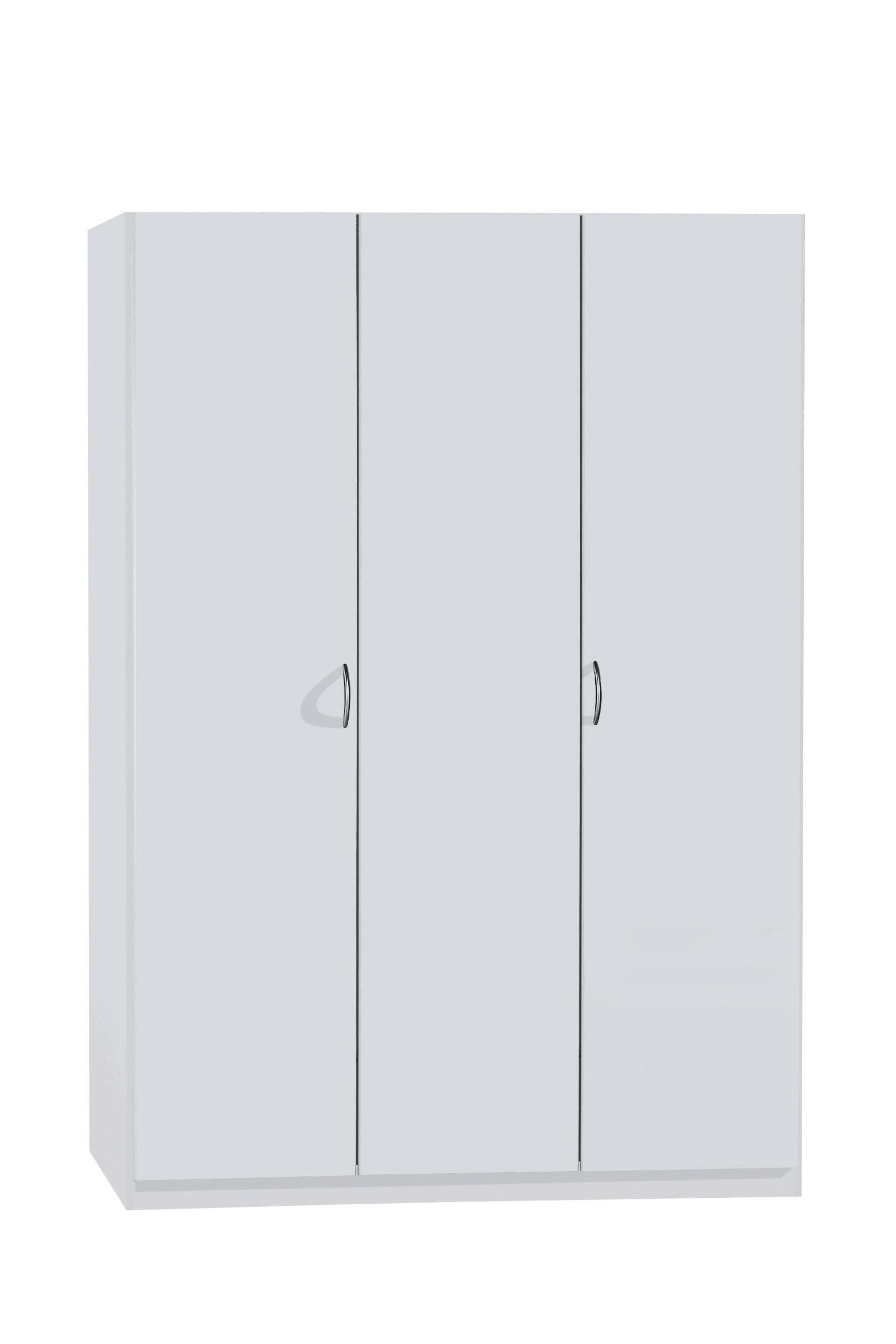 OMARA S KLASIČNIMI VRATI, bela  - srebrne barve/bela, Basics, umetna masa/leseni material (136/197/54cm) - Boxxx