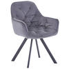 ARMLEHNSTUHL  in Eisen Samt  - Schwarz/Grau, Design, Textil/Metall (62/86/62cm) - Hom`in