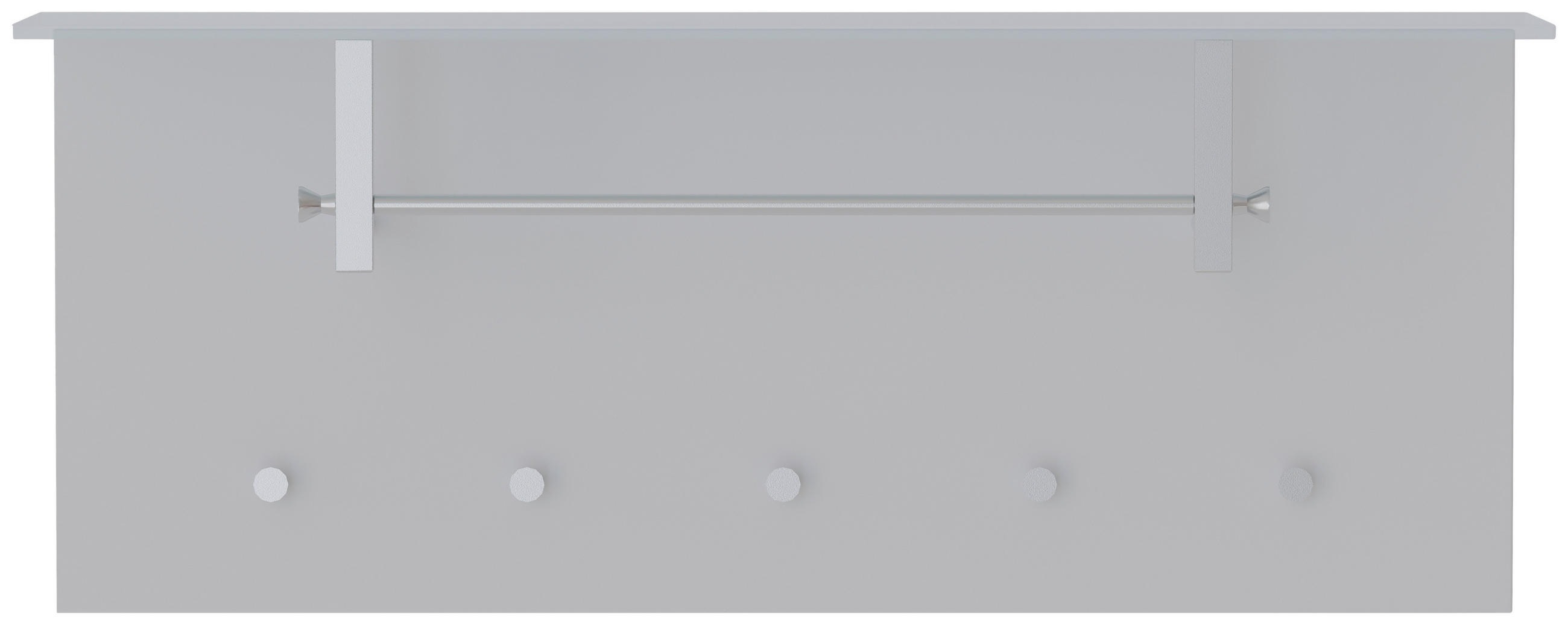 GARDEROBENPANEEL  in 102/41/33 cm  - Weiß, Design, Glas/Holzwerkstoff (102/41/33cm) - Moderano