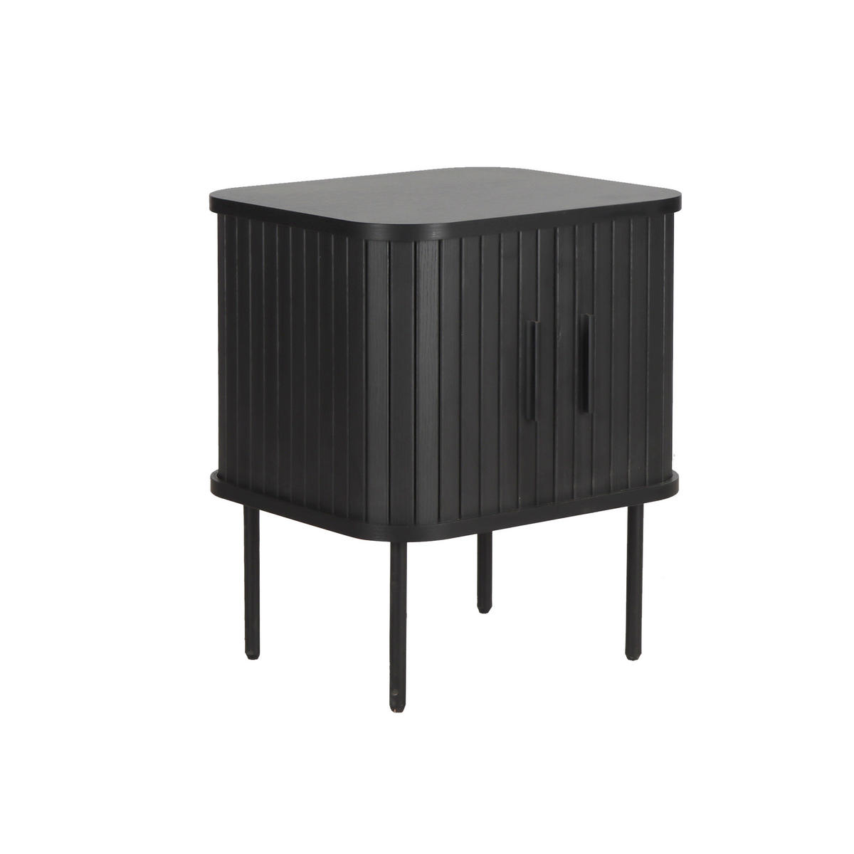 NACHTTISCH 45/55/40 cm  - Schwarz, Design, Holzwerkstoff/Metall (45/55/40cm) - Livetastic