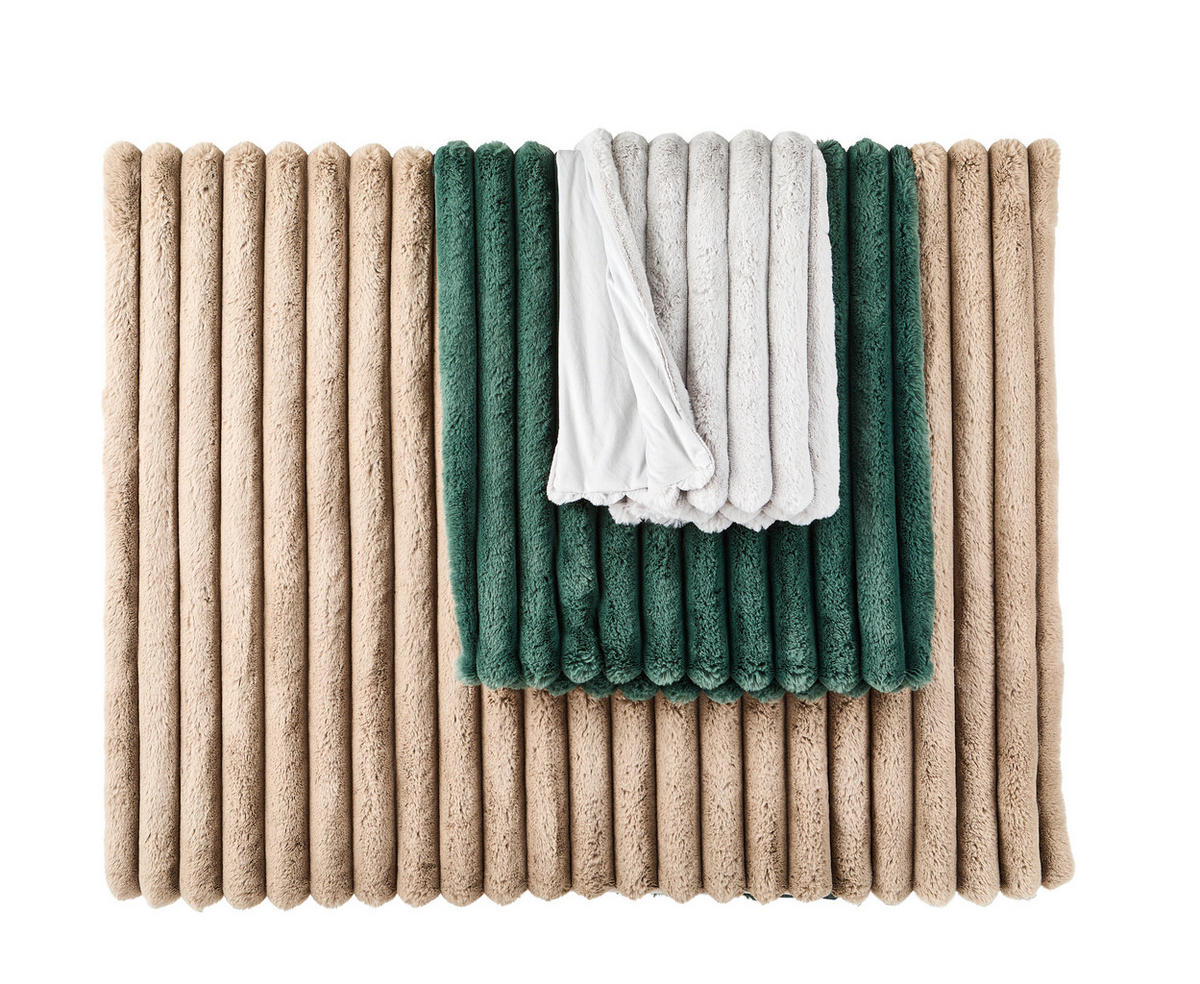 KOŽEŠINOVÁ DEKA, polyester, 150/200 cm - zelená, textil (150/200cm) - Novel
