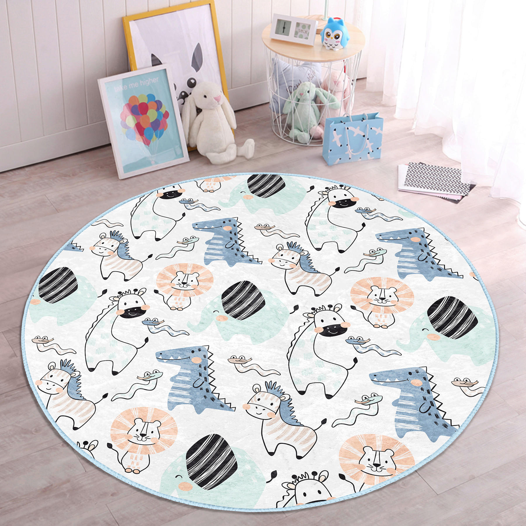 XXXLutz Kinderteppich Mehrfarbig 120x120 cm