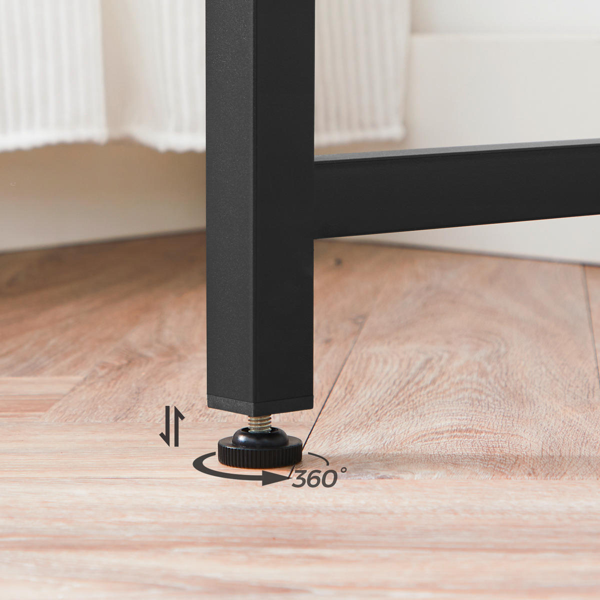 COMPUTERTISCH höhenverstellbar  - Schwarz/Grau, MODERN, Holzwerkstoff/Metall (100/50/75,5cm) - MID.YOU