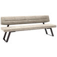 SITZBANK 190/85/58 cm  in Naturfarben  - Schwarz/Naturfarben, Design, Textil/Metall (190/85/58cm) - Dieter Knoll