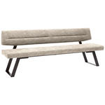 SITZBANK 220/85/58 cm  in Naturfarben  - Schwarz/Naturfarben, Design, Textil/Metall (220/85/58cm) - Dieter Knoll