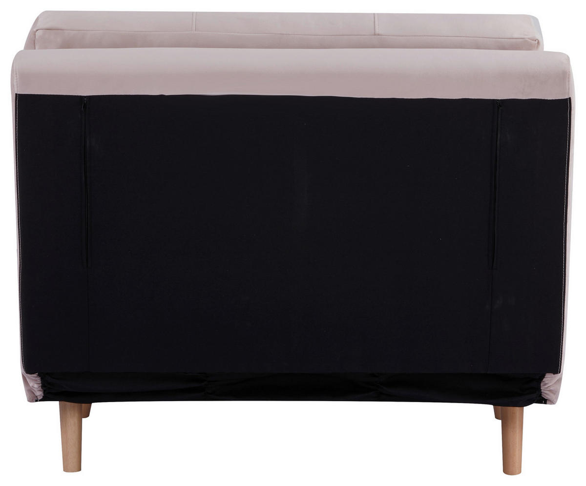 SCHLAFSESSEL Samt Rosa    - Naturfarben/Rosa, Design, Holz/Textil (100/82/91cm) - Ti'me