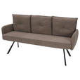 SITZBANK 180/93/67 cm Cord Braun Metall  - Schwarz/Braun, Design, Textil/Metall (180/93/67cm) - Novel