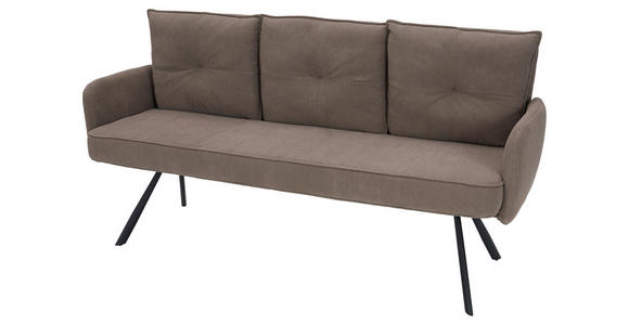 SITZBANK 180/93/67 cm Cord Braun Metall  - Schwarz/Braun, Design, Textil/Metall (180/93/67cm) - Novel
