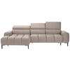 ECKSOFA in Webstoff Beige  - Beige/Schwarz, Design, Textil/Metall (177/270cm) - Welnova