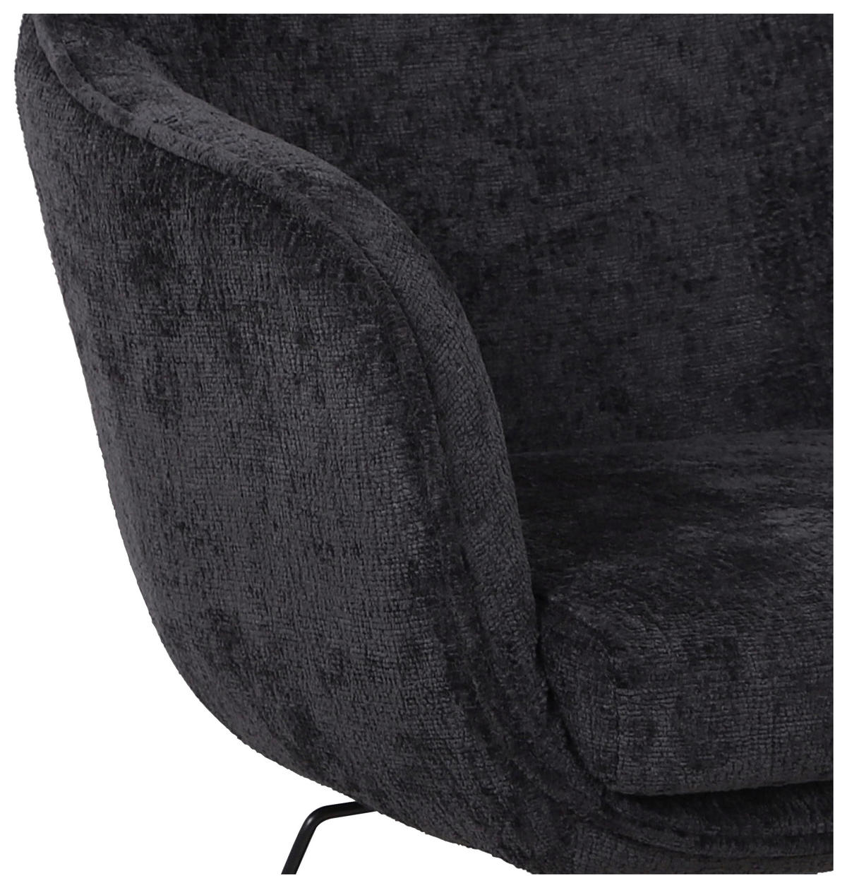 VRTLJIVI STOL kovina, umetna masa, tekstil antracit  - črna/antracit, Design, kovina/umetna masa (63/95/71cm) - Novel