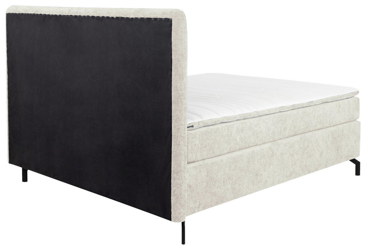 BOXSPRINGBETT 160/200 cm  in Greige  - Greige/Schwarz, Design, Textil/Metall (160/200cm) - Esposa