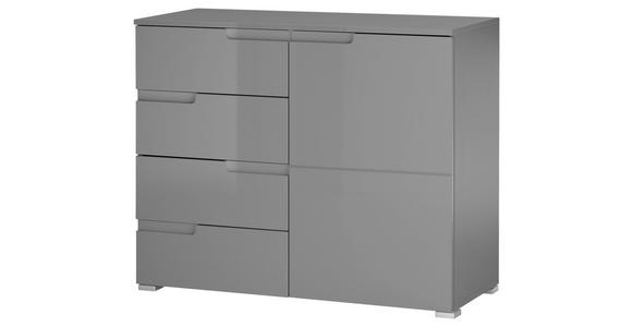 KOMMODE Spice in 100/80/40 cm - Silberfarben/Grau, Basics, Holzwerkstoff/Kunststoff (100/80/40cm) - Carryhome
