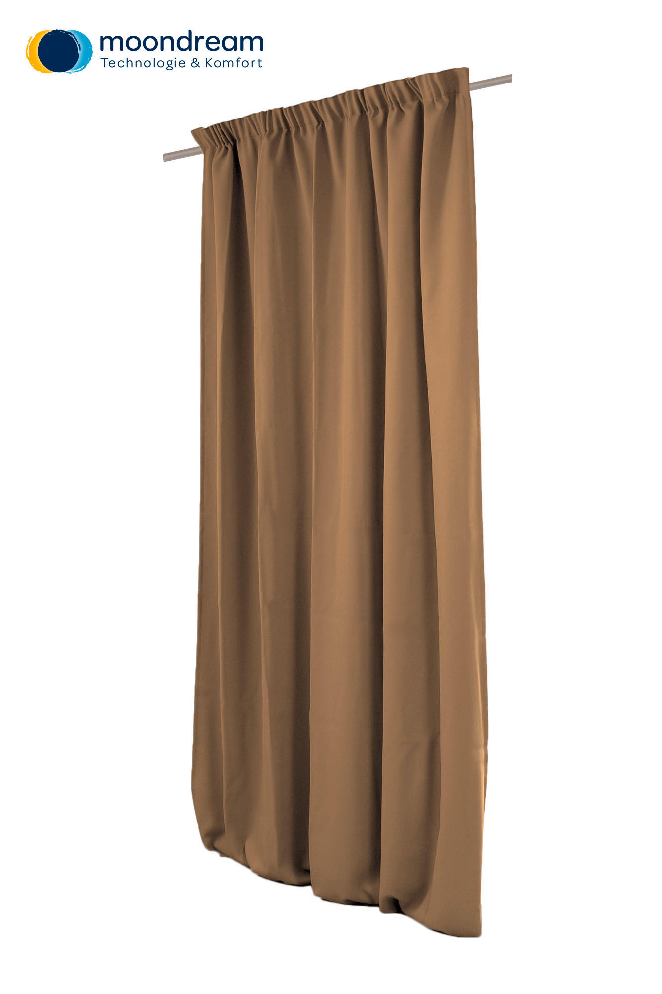 VERDUNKELUNGSVORHANG - Braun, Design, Textil (145/260cm)