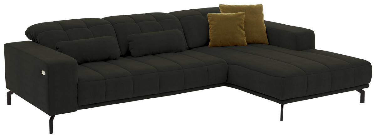 Freisteller von Beldomo Style ECKSOFA Olivgrün Velours.