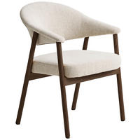 ARMLEHNSTUHL  in Chenille  - Sandfarben/Dunkelbraun, KONVENTIONELL, Holz/Textil (63/81/63cm) - Ambia Home