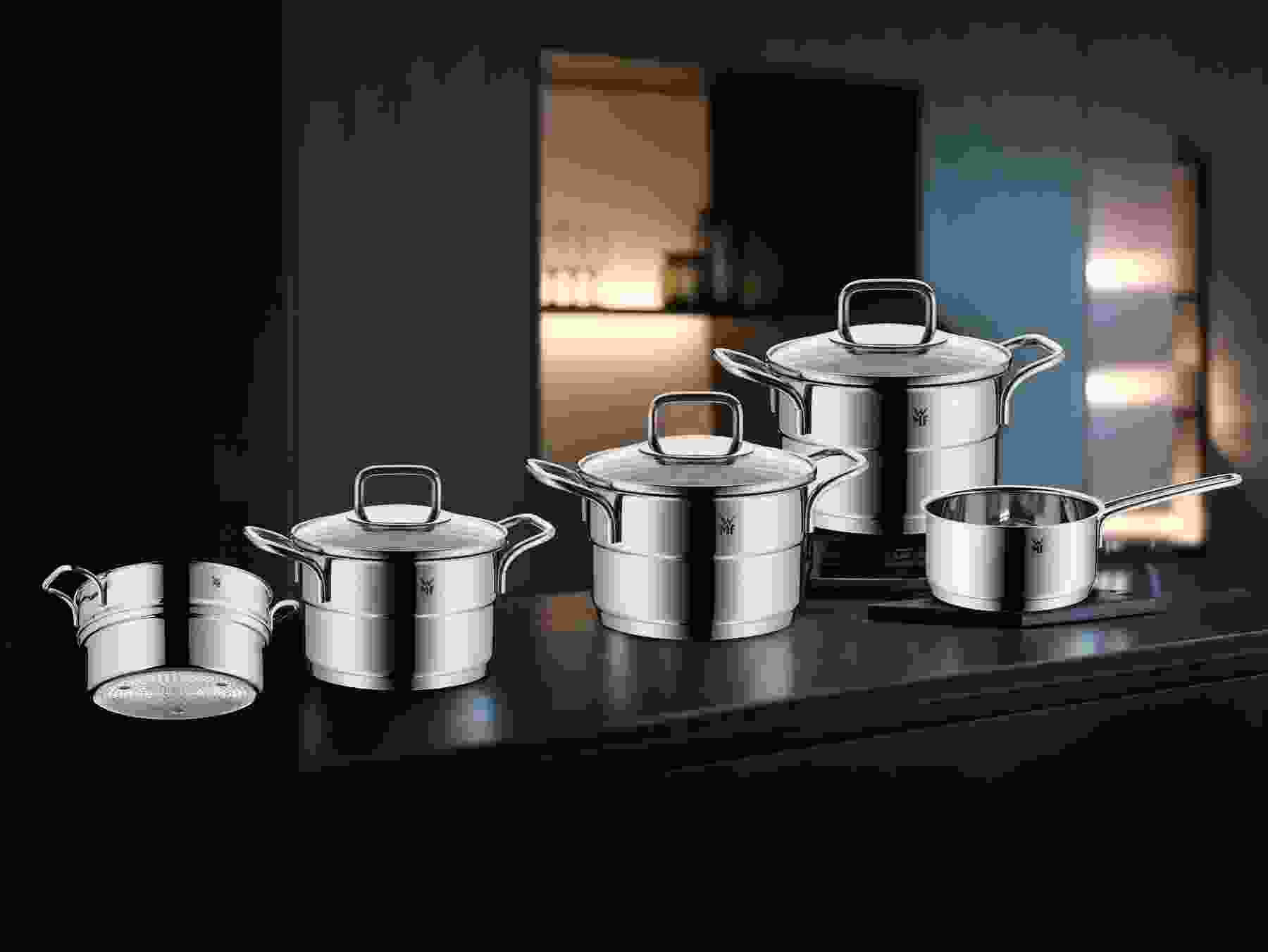 SET POSOD  Nordic   kovina   - Basics, kovina/steklo (37/30/28cm) - WMF